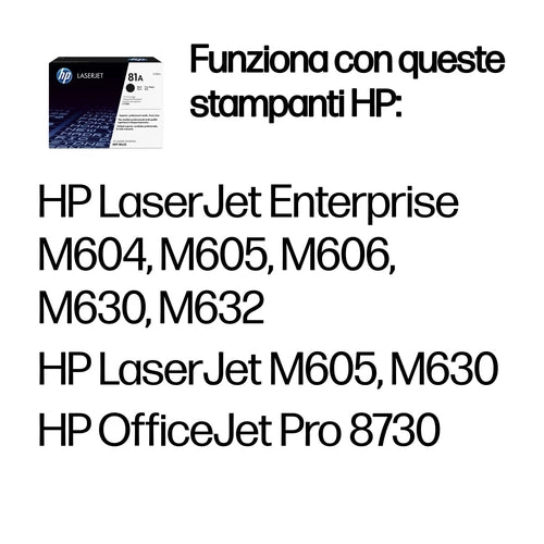 HP Cartuccia toner originale nero 81A LaserJet