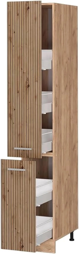 Armadio da farmacia R-Line, Rovere artigianale, 30 cm, per la libera combinazione all'interno di sistemi cucina modulari