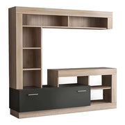 Mobile TV Parete Attrezzata Living Lea 170x42x170 cm - Natural Wood Antracite
