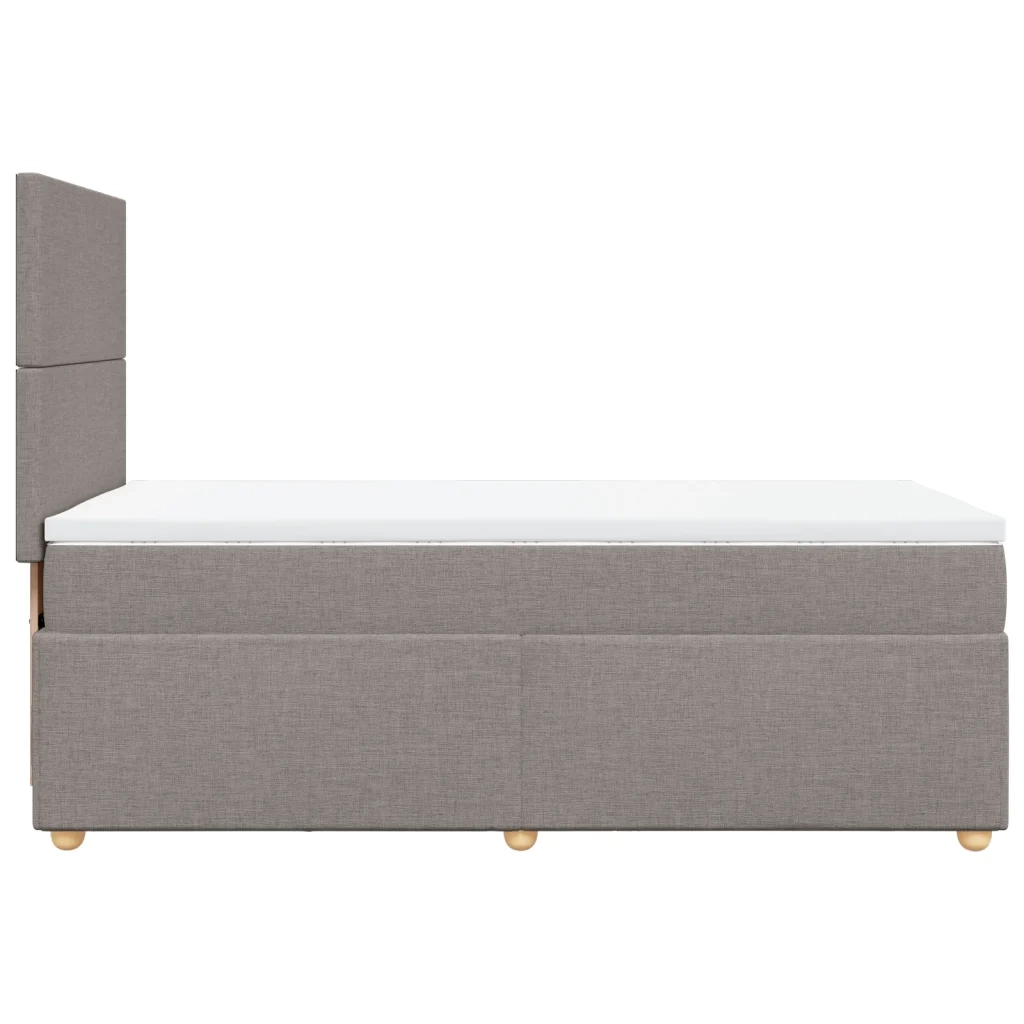Giroletto a Molle con Materasso Tortora 100x200 cm in Tessuto 3291188