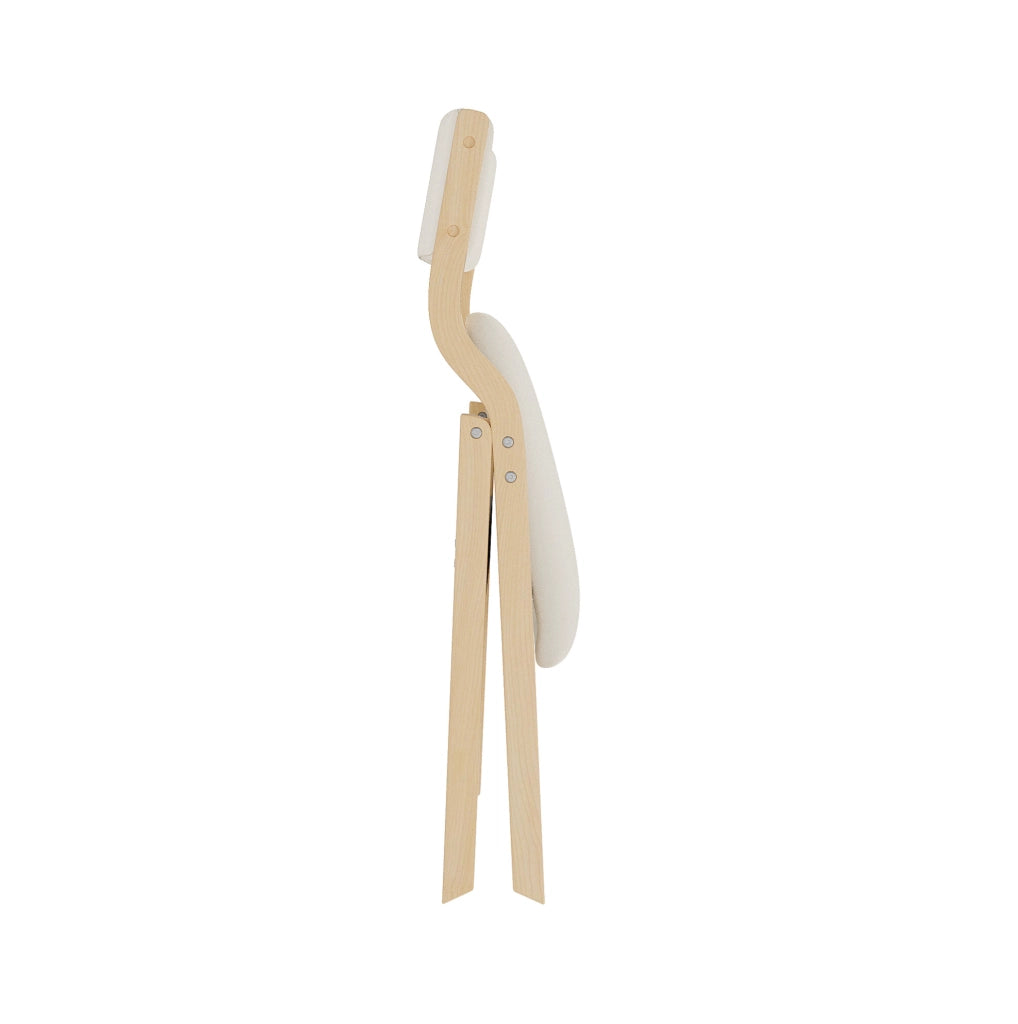 Set di 4 sedie pieghevoli 55x49x81 cm in legno e lino beige