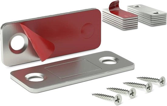 Set di 6 Magneti per Porte con Alta Potenza - Adesivo e Facile da Montare - Ideali per Porte di Cucina, Porte di Balcone e Mobili