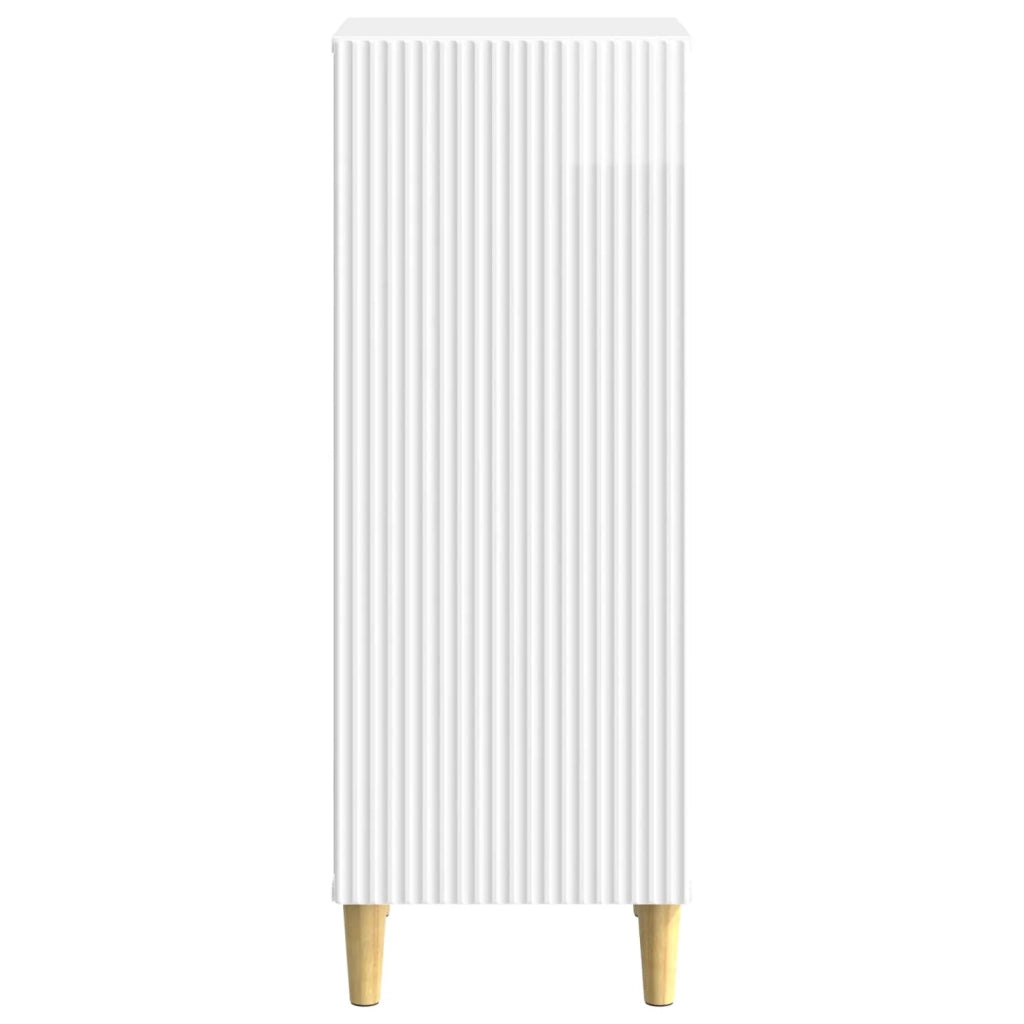 Credenza | Madia | Buffet da pranzo | Armadio da pranzo Bianco Lucido 33 x 34,5 x 90 cm Legno ingegnerizzato