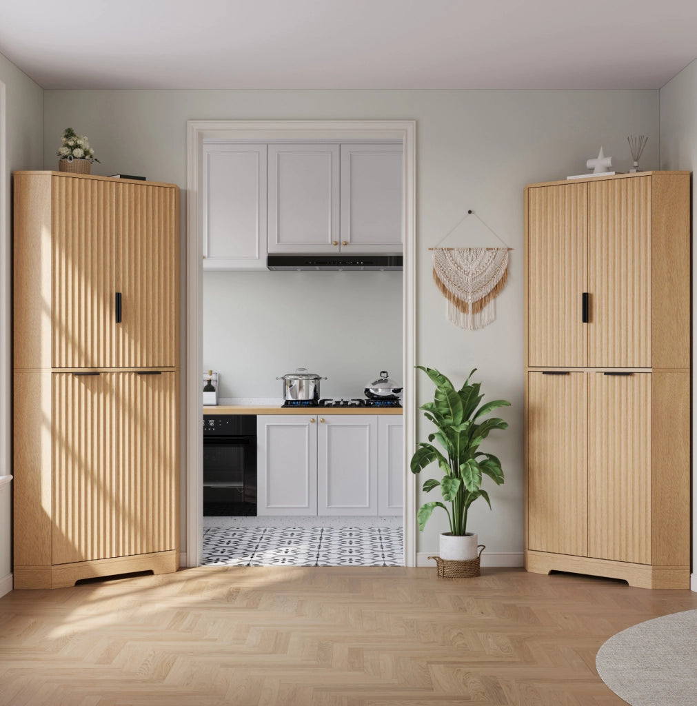 Armadio angolare in MDF naturale 60×60×172 cm