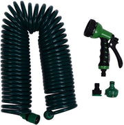 Sistema di irrigazione per giardino - Slang idraulico flessibile 15 metri - Slang idraulico con gomma - Sistema di irrigazione per giardini - Materiale EVA di alta qualità - Tubo idraulico per irrigazione