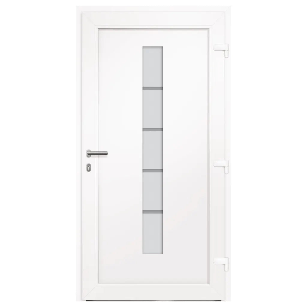 Porta d'Ingresso in Alluminio e PVC Antracite 100x210 cm cod mxl 73248