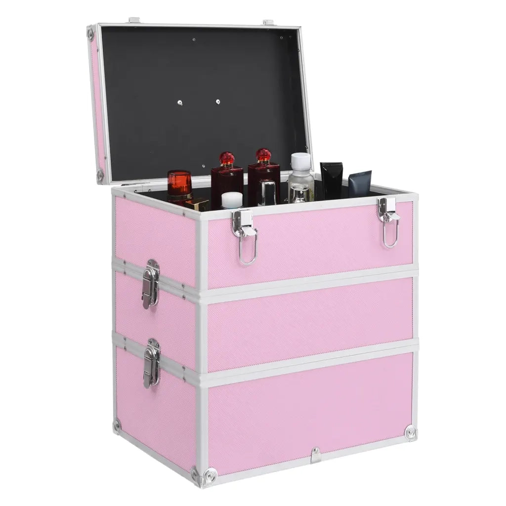 Valigia per Cosmetici 37x24x40 cm Rosa in Alluminio CFW8139061