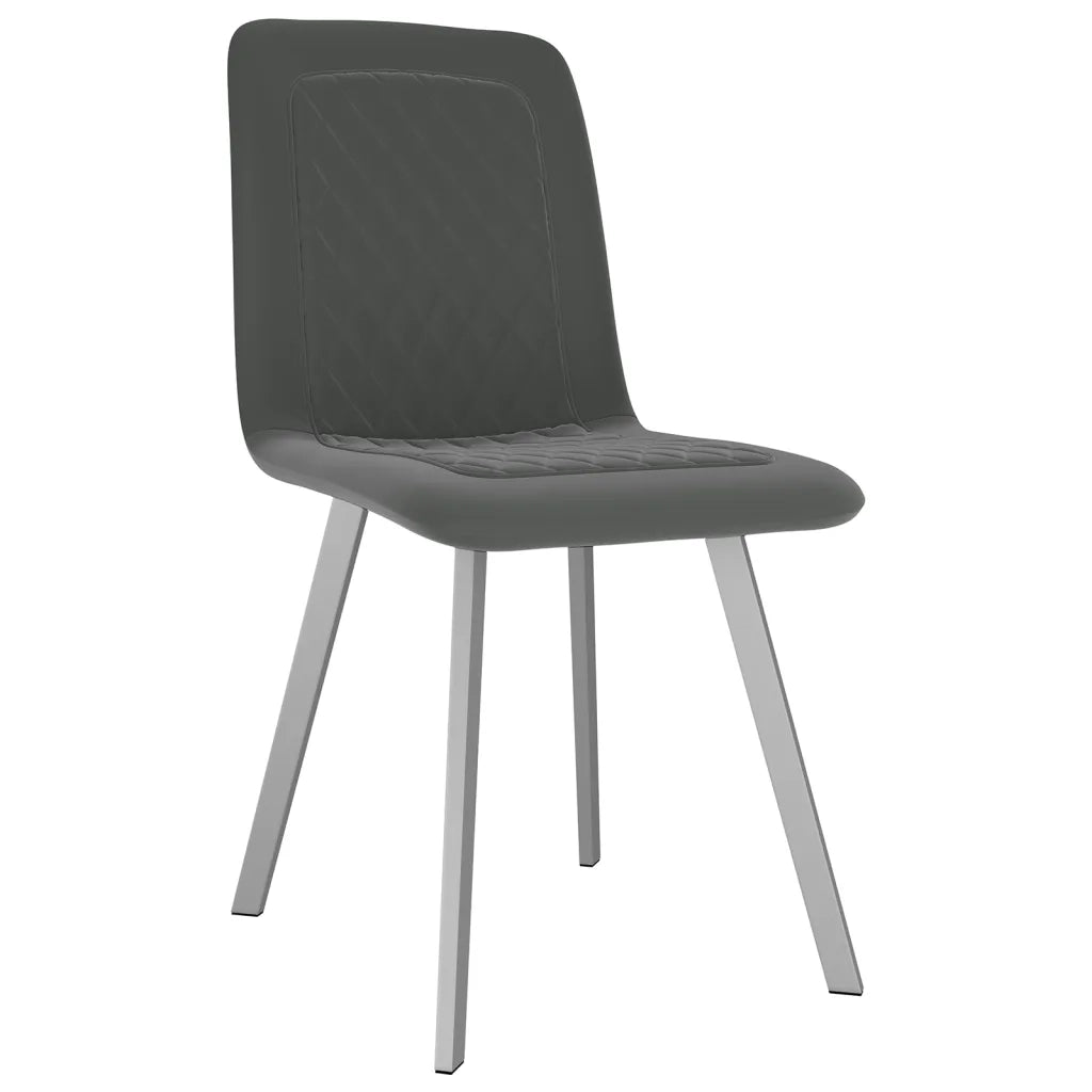 vidaXL Sedie da Pranzo 2 pz Grigie in Velluto