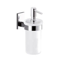 Dosasapone con erogatore in plastica cromato da muro in acciaio inox e Cromall 7881 Gedy serie MAINE