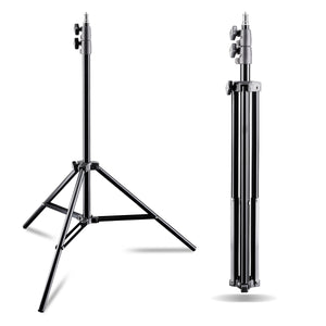 AIR 200 Set 2 stativi per luci, altezza regolabile fino a 200 cm, max 4,5 kg, Cavalletto fotografico in alluminio per foto e video, con borsa