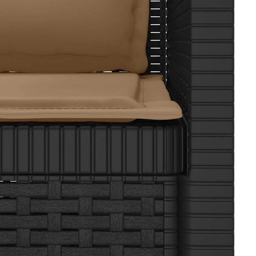 Poltrona a 1 Posto con Cuscini Aspetto Rattan PP Antracite 8011870