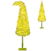 Albero festivo artificiale pre-illuminato con punta flessibile 366 punte di ramo, Albero di natale da 210 CM Verde-Alberi di Natale