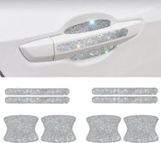 Autodeurgreep bling strassteentjes universale krasbestendige protezione per auto - colore bianco.