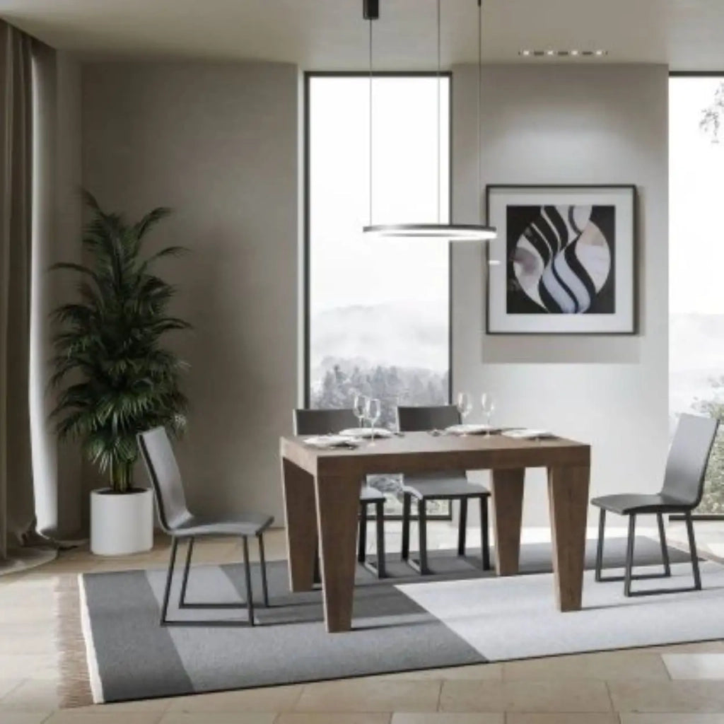 Tavolo allungabile 130/390x90 cm Spimbo colore noce