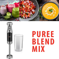 Frullatore Immersione Elettrico Mixer e Misurino 700ml 2 Velocità Potenza 1000W