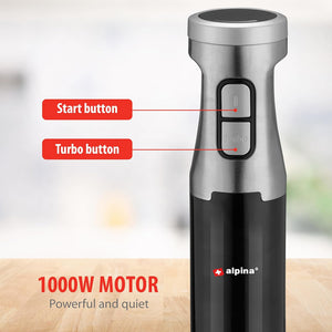 Frullatore Immersione Elettrico Mixer e Misurino 700ml 2 Velocità Potenza 1000W