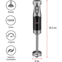 Frullatore Immersione Elettrico Mixer e Misurino 700ml 2 Velocità Potenza 1000W