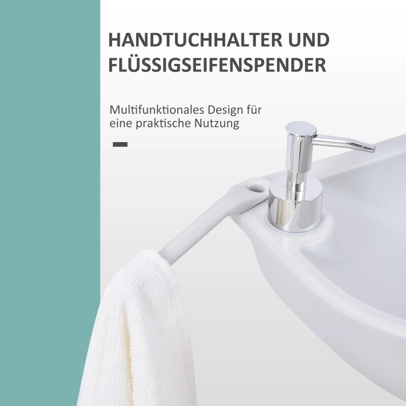 LAVABO Portatile da Campeggio 17 L HDPE Bianco con ruote