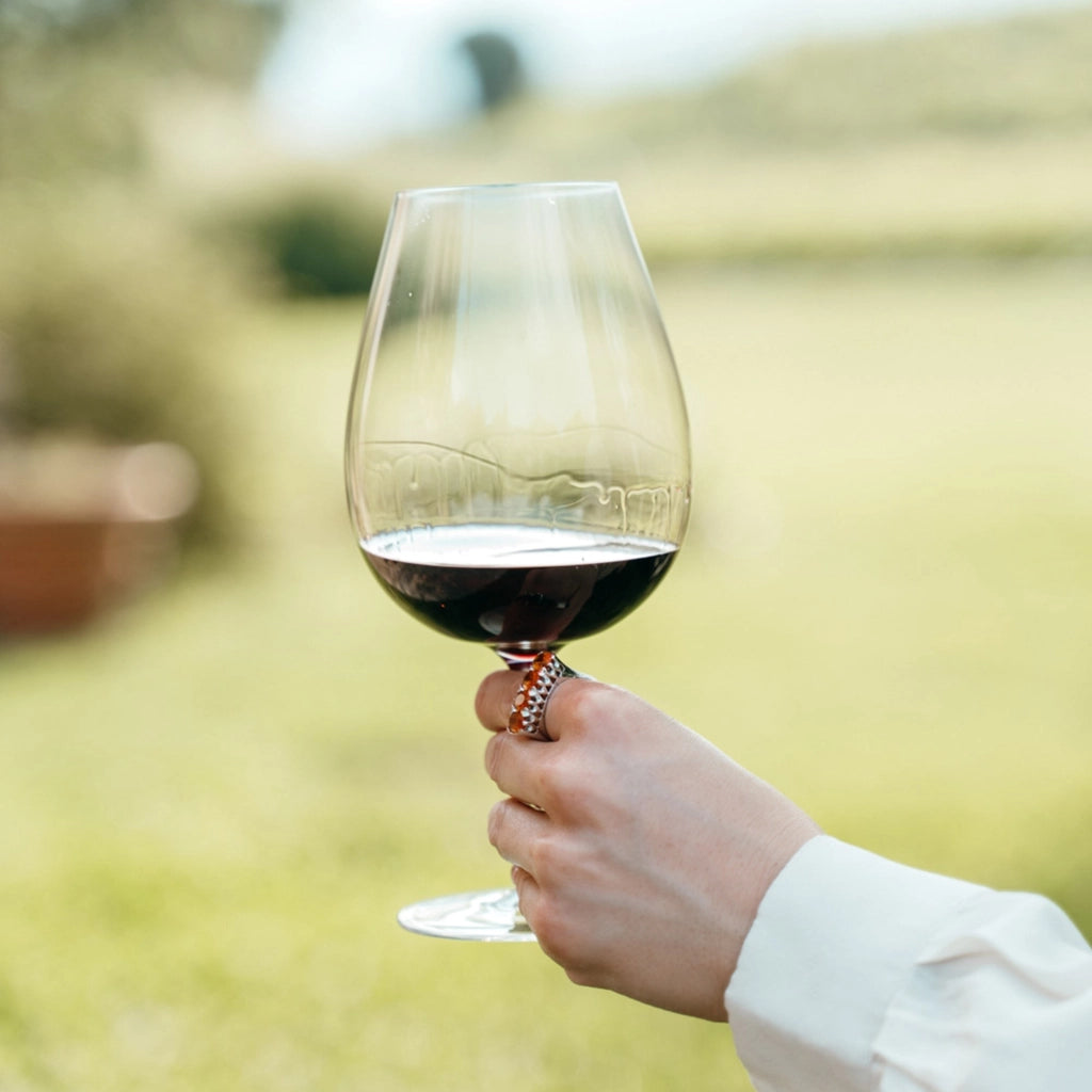 Zafferano Calice Ultralight per vini rossi importanti, capacità 70 cl, vetro sonoro superiore realizzato a mano, set da 2 pezzi, trasparente