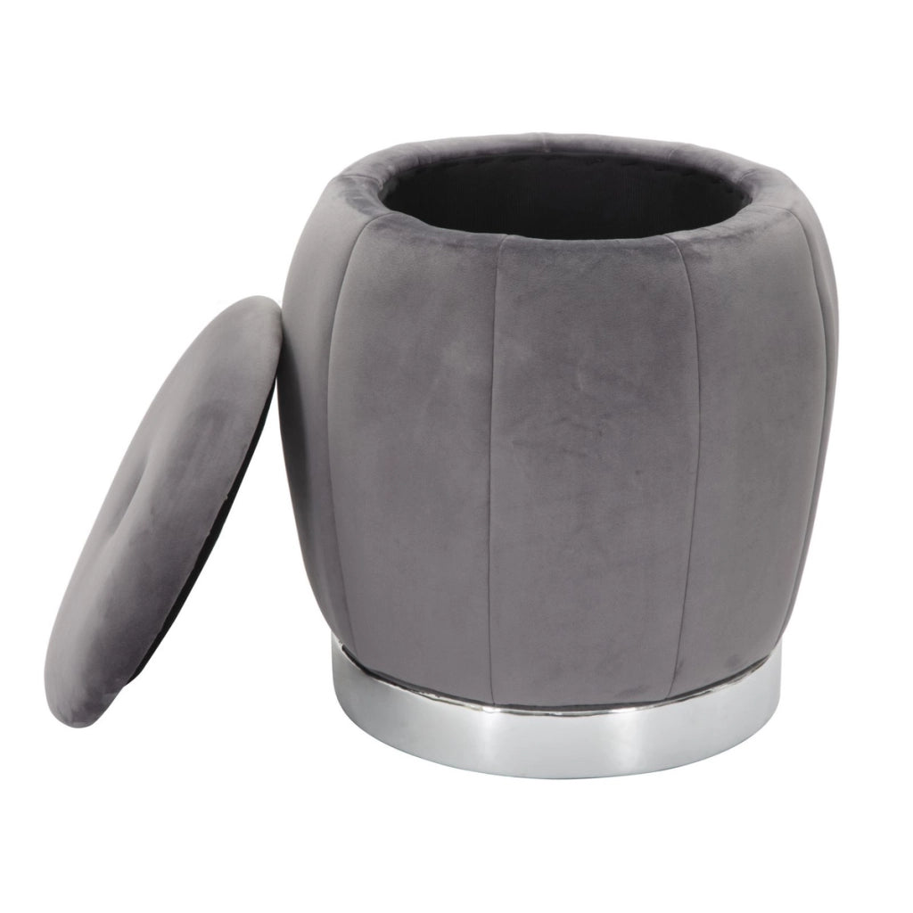Pouf VKH356, Grigio, Legno, 43x43x43 cm