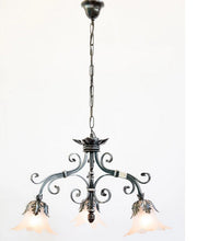 LAMPADARIO PARIS 3 LUCI IN FERRO BATTUTO CRUCCOLINI LANTERNE LAMPADE PLAFONIERE
