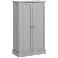 Armadio Dispensa Cucina con 2 Ante e 16 Ripiani Alacena Moderna con Ripiani Regolabili 60x30x104cm Grigio