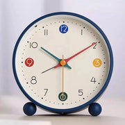 Wekker con orologio e lampada da notte 11 * 12 cm-funziona con batterie-suono di allarme lungo-durata batteria lunga-design moderno-decorazione