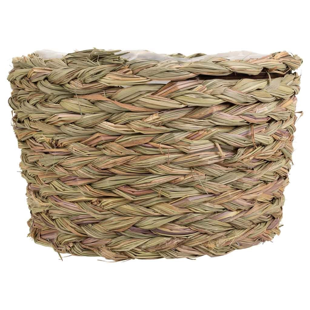 Cesto in corda intrecciata marrone d24x14h