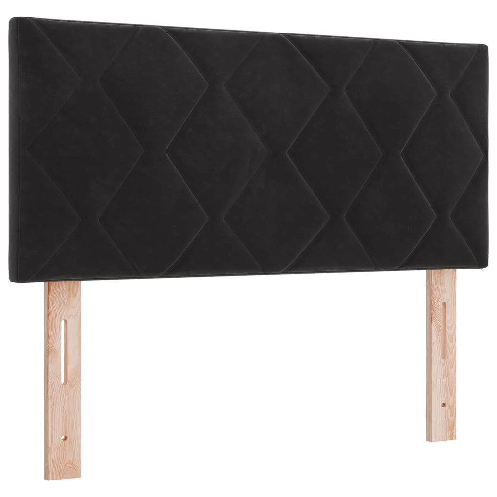 Letto box spring con materasso Nero 100 x 200 cm Velluto 3450664