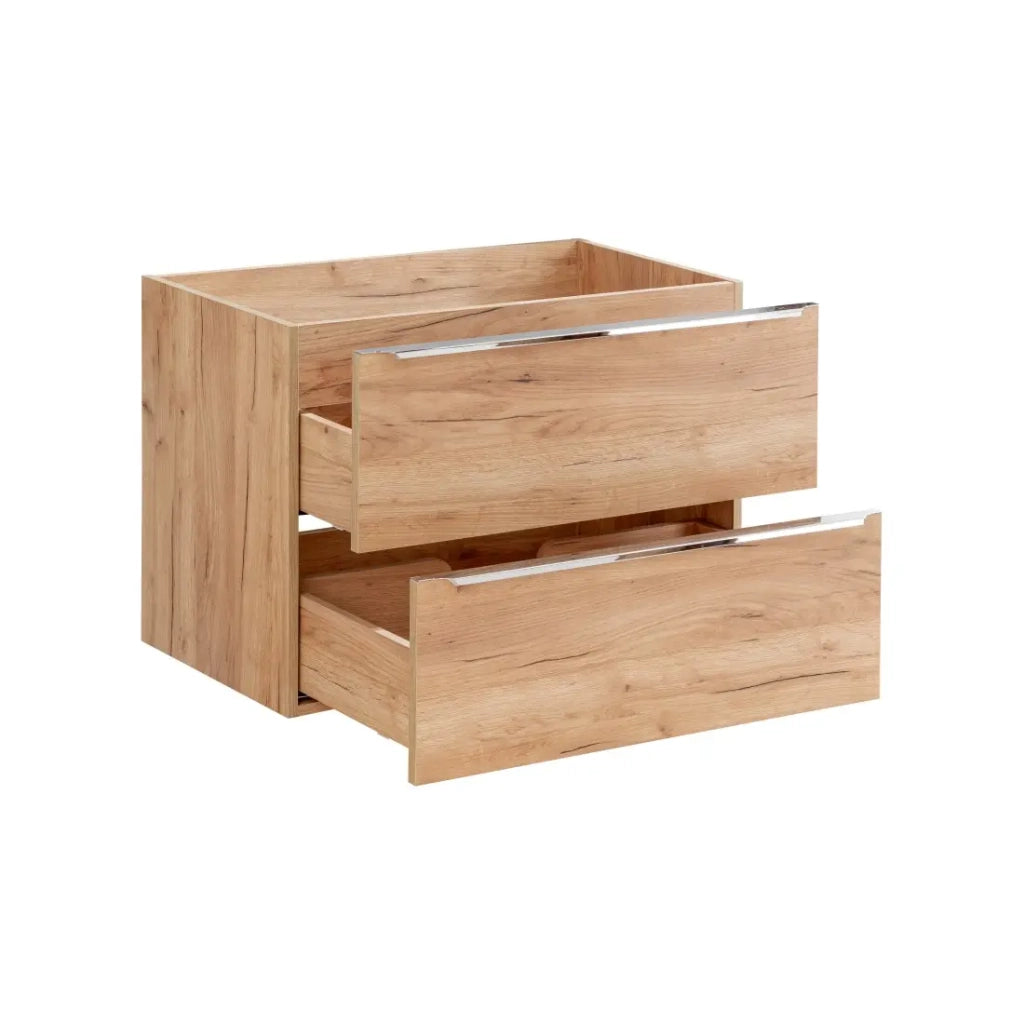 Mobile sottolavabo NALYA 80 cm – Rovere chiaro – Mobile sospeso dal design naturale