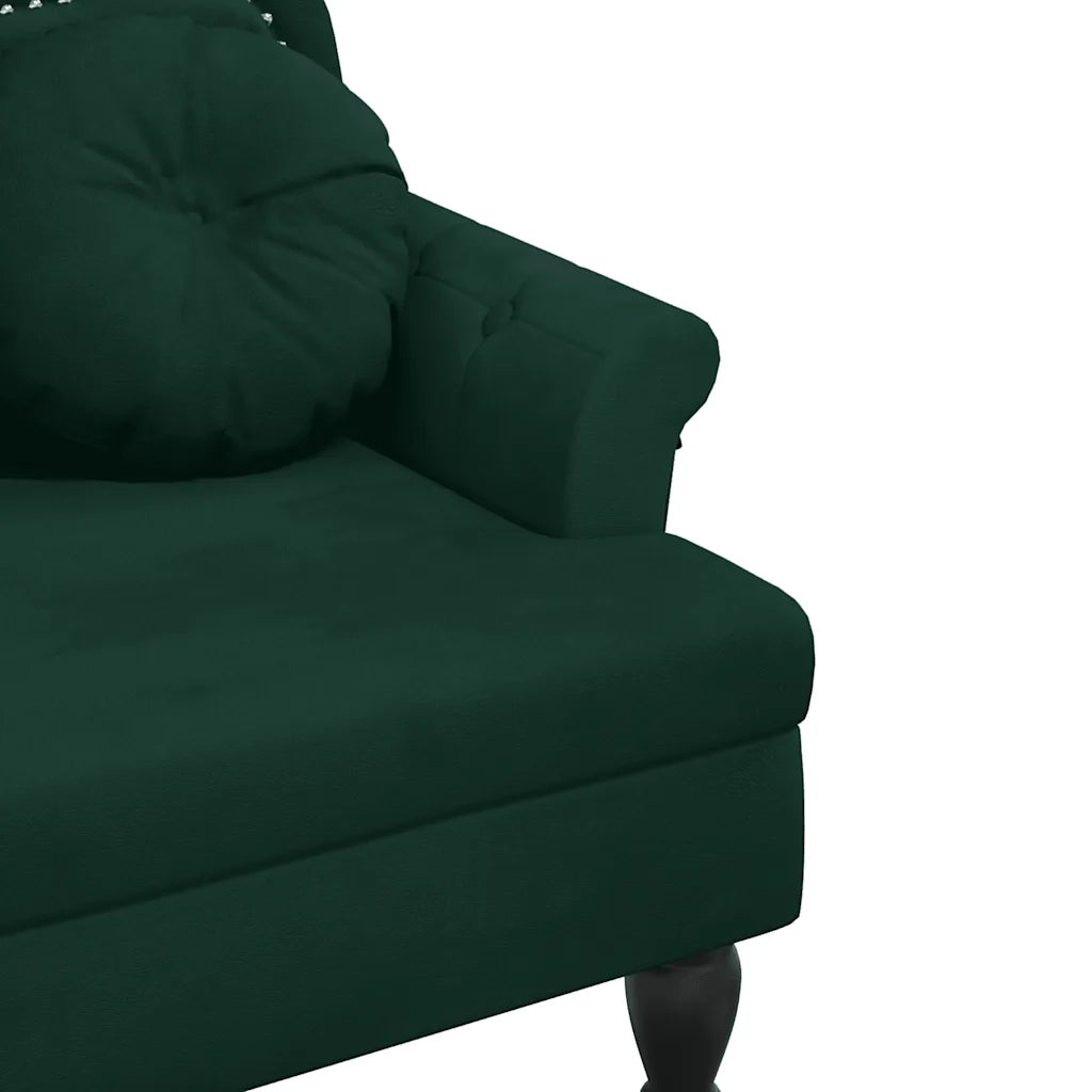 Panca con Cuscini Verde Scuro 120,5x65x75 cm Velluto CFW5608800