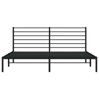 Giroletto con Testiera in Metallo Nero 200x200 cm 352326