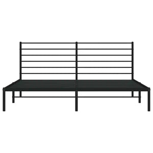 Giroletto con Testiera in Metallo Nero 200x200 cm 352326