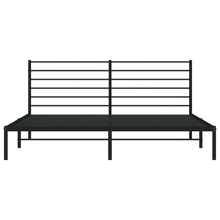 Giroletto con Testiera in Metallo Nero 200x200 cm 352326