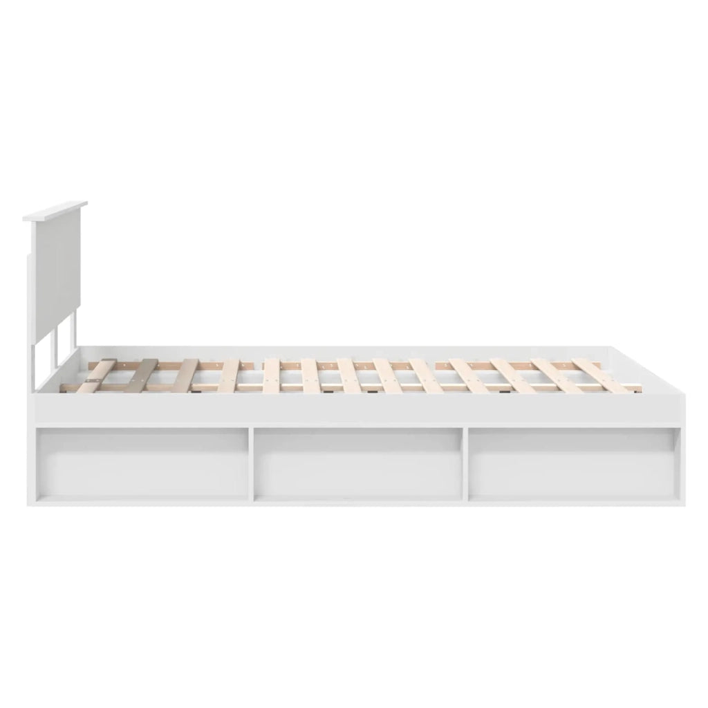 Struttura del letto Bianco 140 x 190 cm Legno multistrato