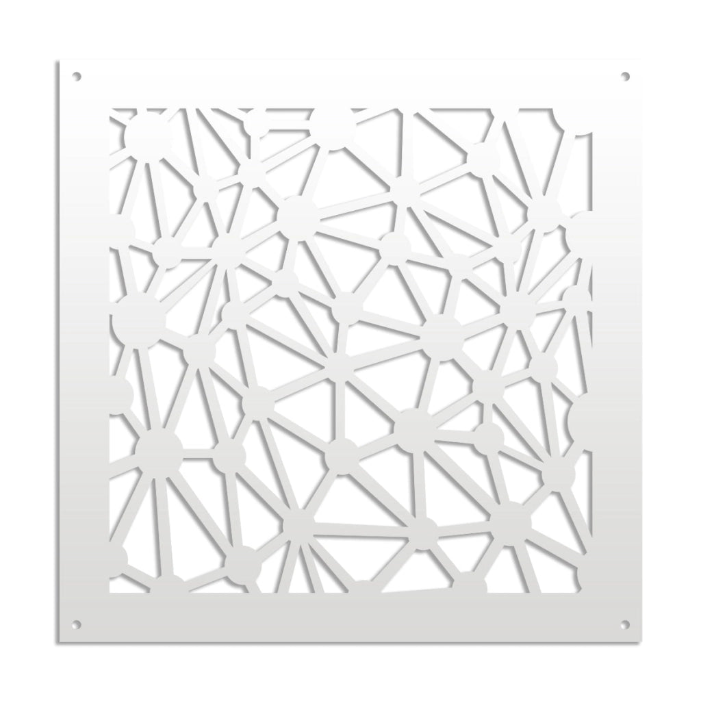 ATOM - Pannello in PVC traforato - Parasole Colore: bianco, Misura: 73x73 cm