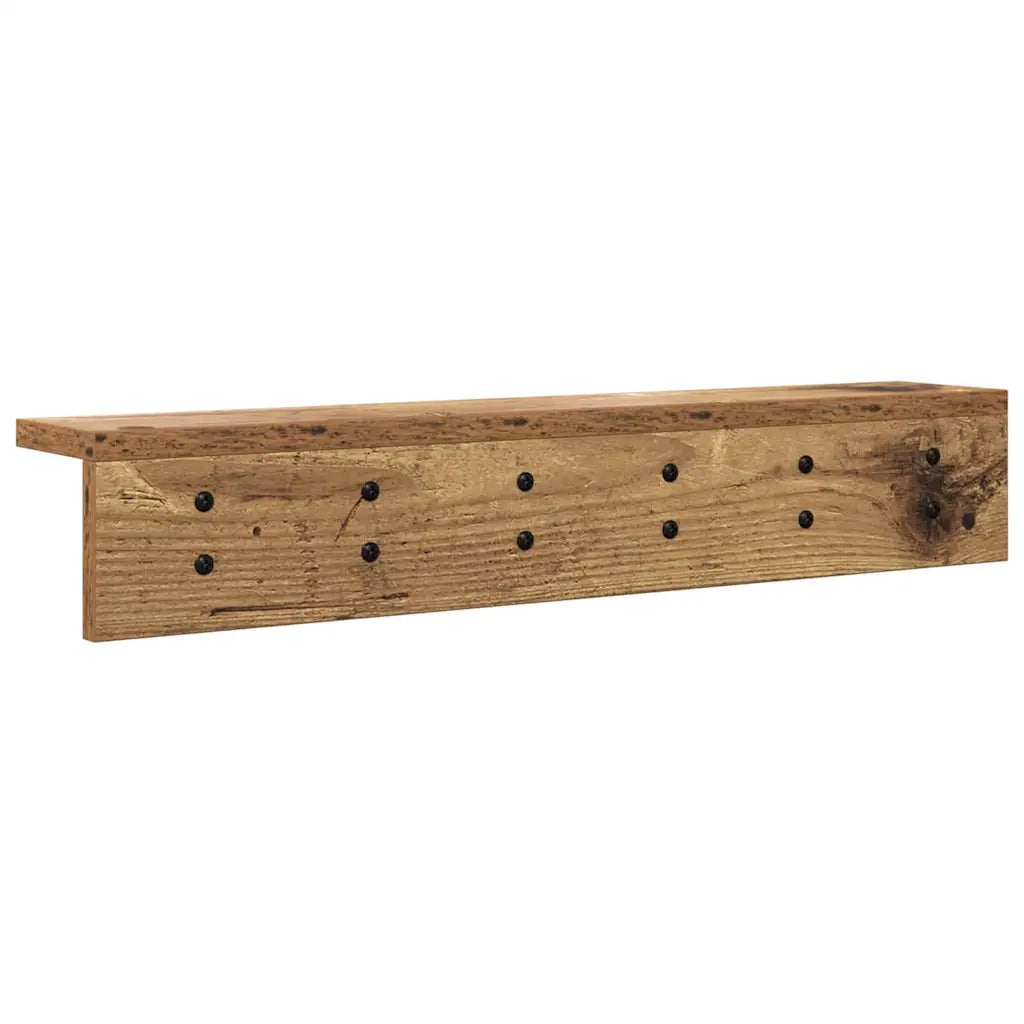 Appendiabiti a muro Legno vecchio 60 x 10,5 x 10,5 cm CFW1578485