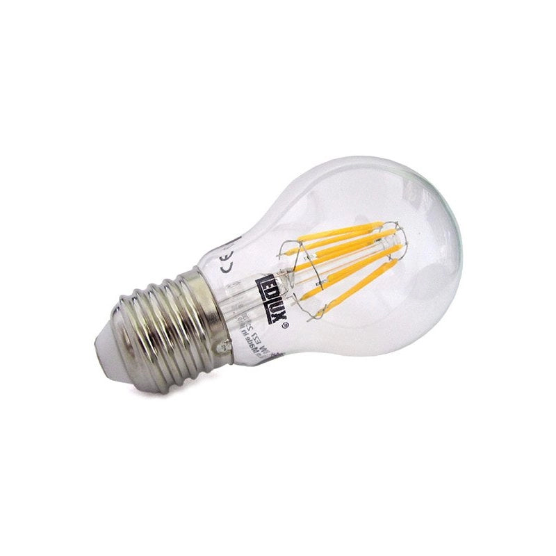 Lampada Filo Led Con Filamento E27 A60 8W 360 Gradi Bianco Caldo 2700K Bulbo Sfera Palla Goccia Come Lampade Tradizionali SKU-4407