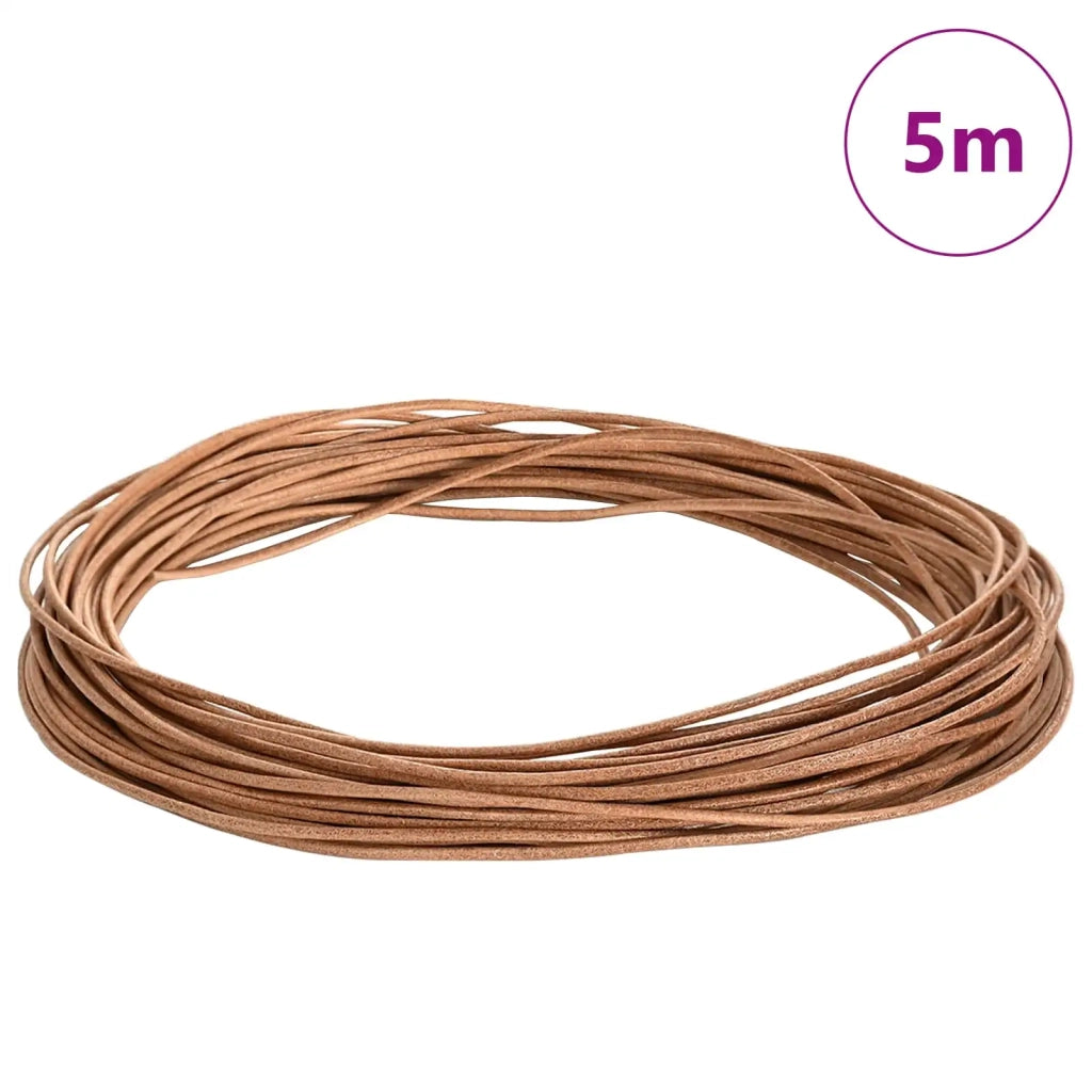 Cordino in Pelle Marrone ?2 mm x 5 m Pelle CFW4473799
