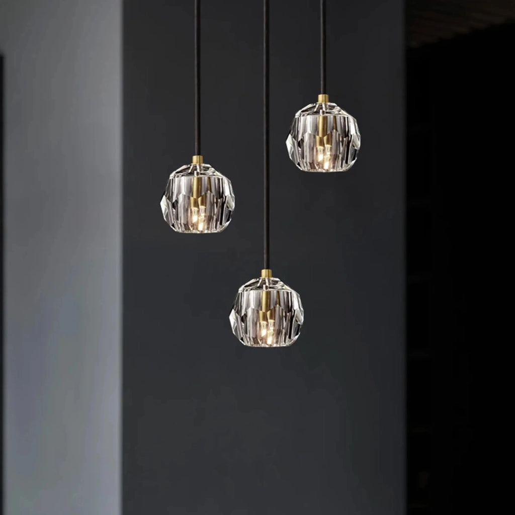 Lampada Da Soffitto Cristallo Black APP588-3CPR