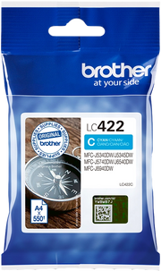 Brother LC422C cartuccia d'inchiostro 1 pz Originale Ciano