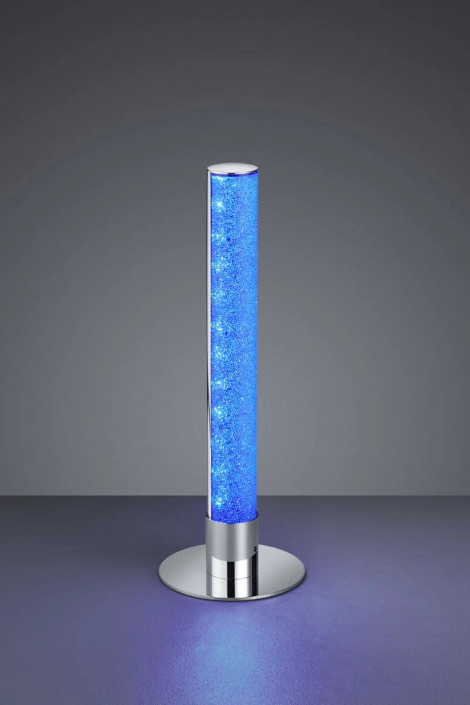 Lampada da tavolo LEIA argento LED RGB con telecomando