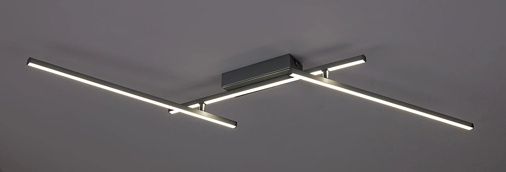 Plafoniera LED Rabalux Negan 24W 4000K argento 114cm