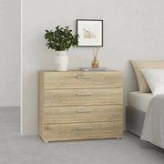 Cassettiera Arwen, Settimino multiuso, Comò camera da letto, Mobile con cassetti, 80x40 h68 cm, Quercia