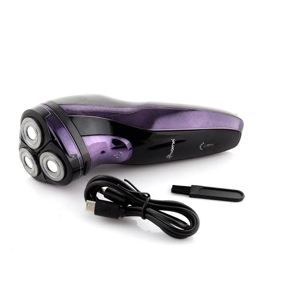 Trade Shop - Rasoio Elettrico 3 Teste Rotativo A Batteria Ricaricabile Senza Fili Uomo Gm-7730 -