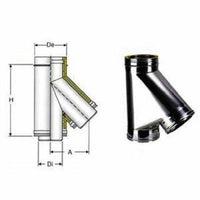 Inox doppia parete aisi 316 racc ordo a 135 braga d.350 400