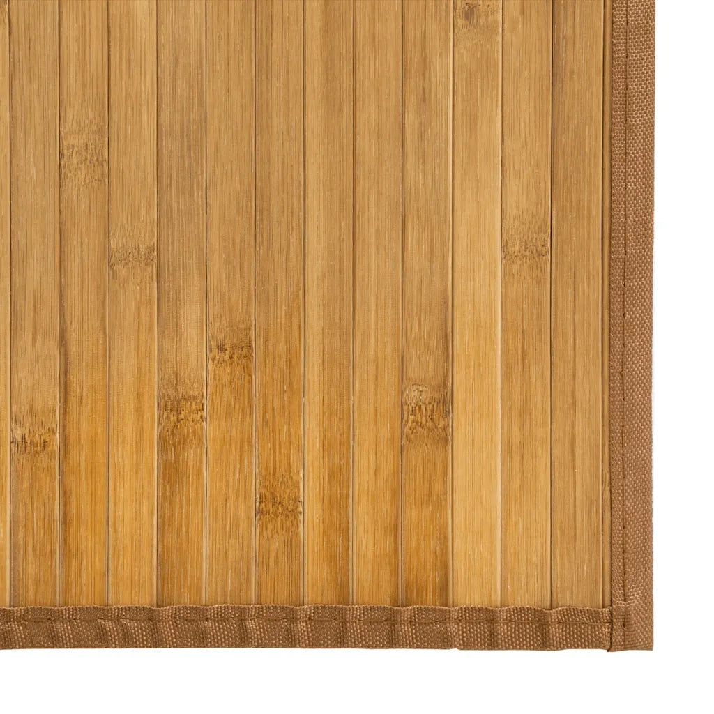 Tappeto Rettangolare Naturale 100x200 cm in Bambù 376943