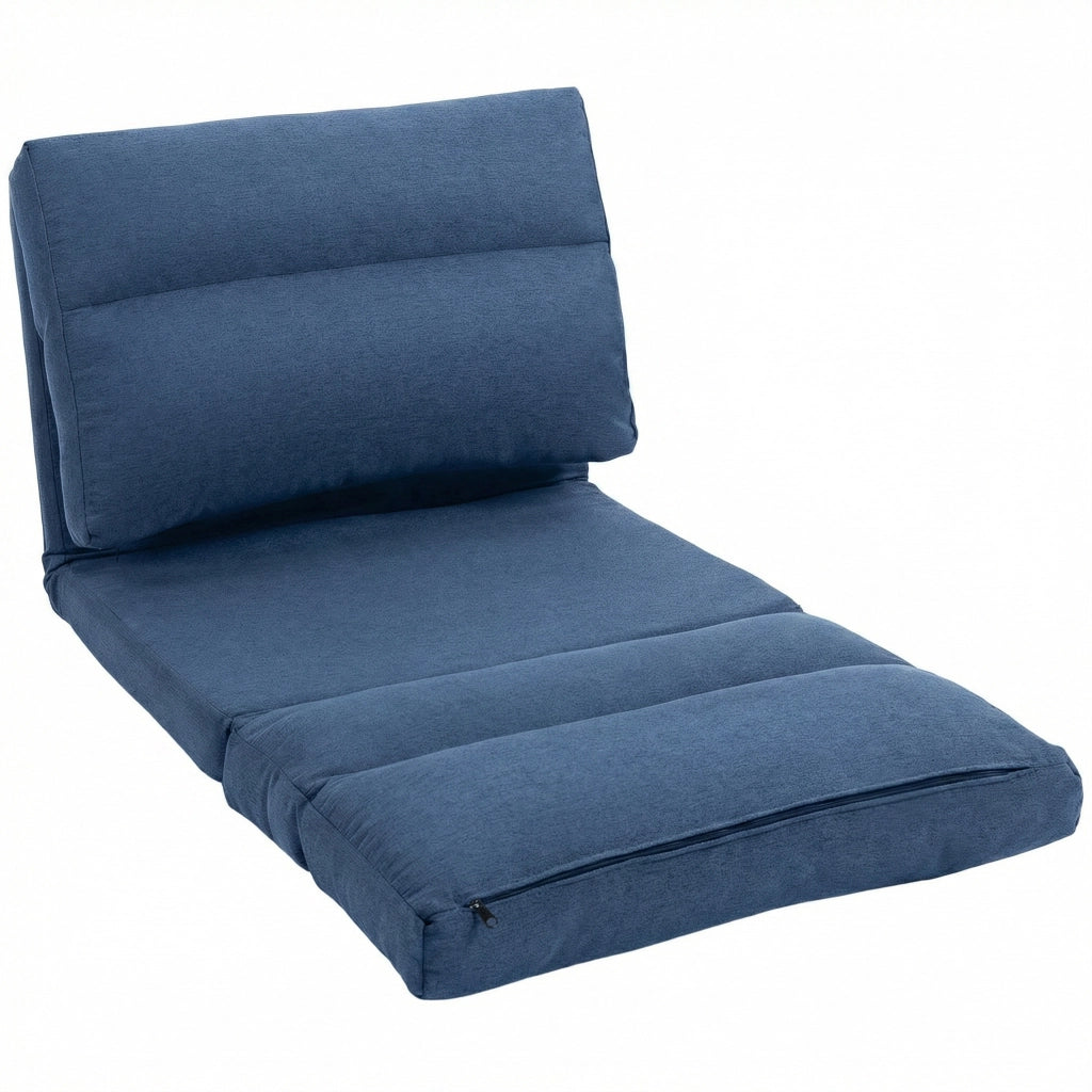 Poltrona letto inclinabile 90-180 gradi ¨C Zephmum ¨C Tessuto blu scuro 70x72x56 cm