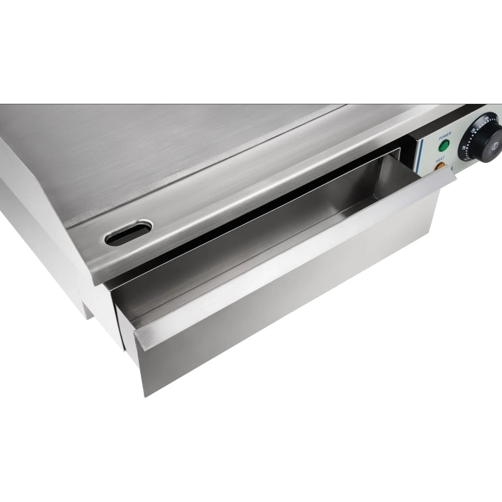 Plancha elettrica liscia - 75 cm - 2 x 2,2 kW professionale in acciaio inox 3614039