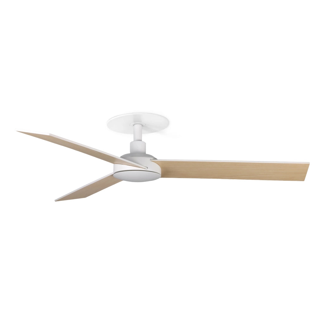 RUDDER RECESSED S Ventilatore da soffitto bianco/frassino